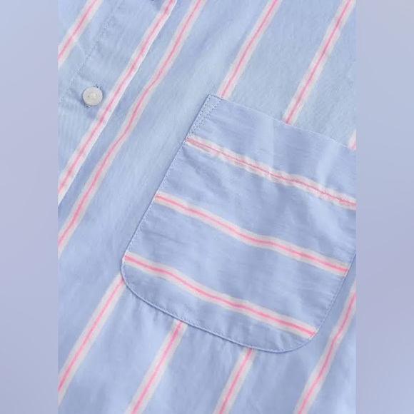 NWT Next Kids' Oversize Stripe Button-Up Shirt 12Y - Picture 4 of 4